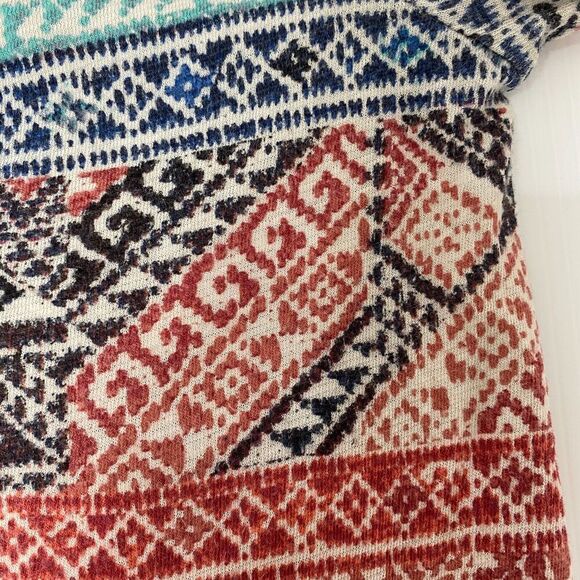 Lucky Brand Women's Size M Peasant Blouse Multicolor Stretch Long Sleeve Casual - Picture 6 of 16